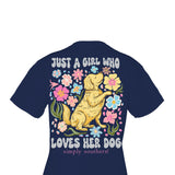 Simply Southern Shirts Women Loves Her Dog T-Shirt for Women in Navy 