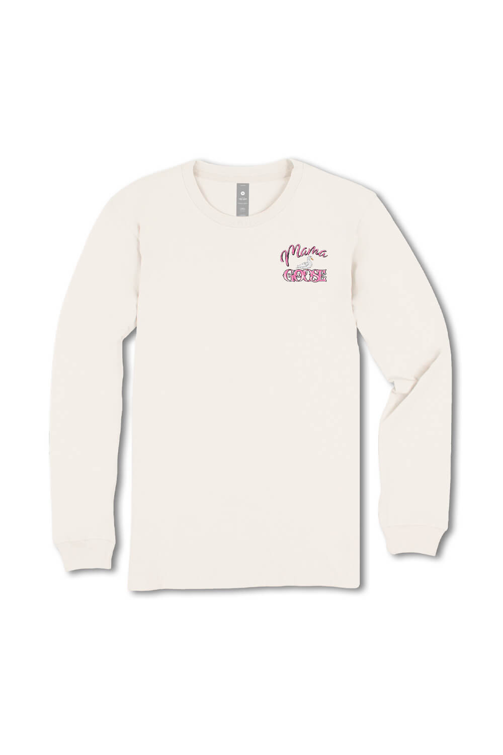 Womens Simply Southern Plus Size Mama Goose Long Sleeve T-shirt for Women in Linen