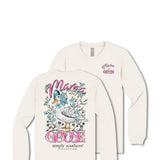 Simply Southern Plus Size Mama Goose Long Sleeve T-shirt for Women in Linen