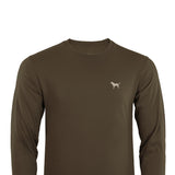Men's Simply Southern Long Sleeve Camo Dog T-Shirt for Men in Umber