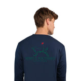Simply Southern Mens Long Sleeve Golf Dog T-Shirt for Men in Night Sky