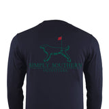 Simply Southern Mens Long Sleeve Golf Dog T-Shirt for Men in Night Sky