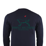 Mens Simply Southern Shirts XXL Long Sleeve Golf Dog T-Shirt for Men in Night Sky