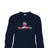Simply Southern Youth Long Sleeve Merry & Bright T-Shirt for Girls in Blue