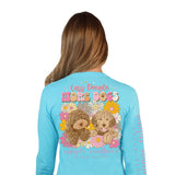 Simply Southern Long Sleeve More Dogs T-Shirt for Women in Pool