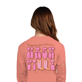 Simply Southern Long Sleeve Take Me To Nashville T-Shirt for Women in Peach