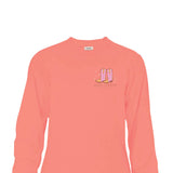Simply Southern Long Sleeve Take Me To Nashville T-Shirt for Women in Peach