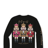 Simply Southern Plus Size Y’all Are Nuts Long Sleeve T-Shirt for Women in Black