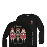 Simply Southern Plus Size Y’all Are Nuts Long Sleeve T-Shirt for Women in Black