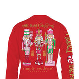  Simply Southern Plus Size Long Sleeve Nutcracker T-Shirt for Women in Red