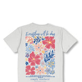Simply Southern Womens Plus Size Everything Will Be Okay T-shirt for Women in Beige