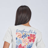 Womens Simply Southern Everything Will Be Okay T-shirt for Women in Beige