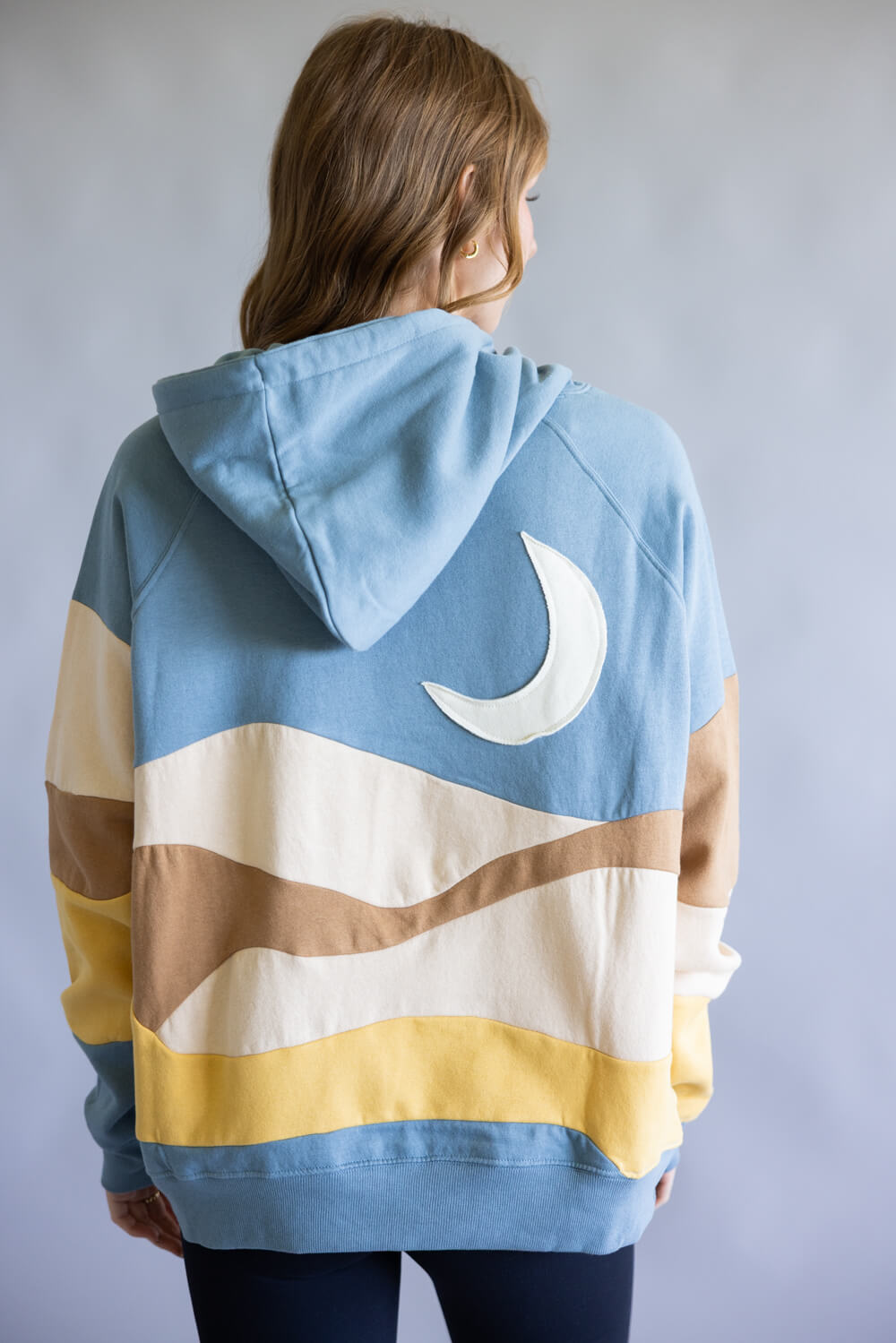 Simply Southern Moon Patch Hoodie for Women in Multi