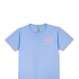 Simply Southern Patch Work Logo T-Shirt for Women in Wave Blue