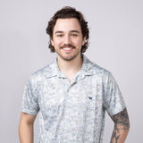 Mens Simply Southern Camo Print Polo for Men in Green