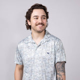 Mens Simply Southern Camo Print Polo for Men in Green