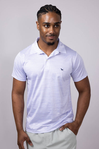 Simply Southern Mens Stripe Polo for Men in Purple