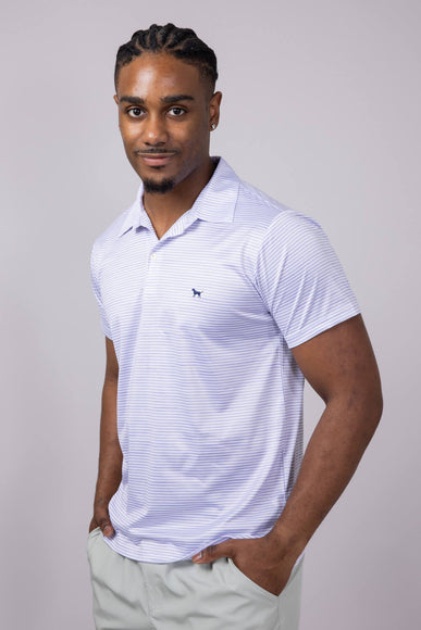 Simply Southern Mens Stripe Polo for Men in Purple