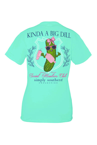 Simply Southern Plus Size Big Dill T-Shirt for Women in Green