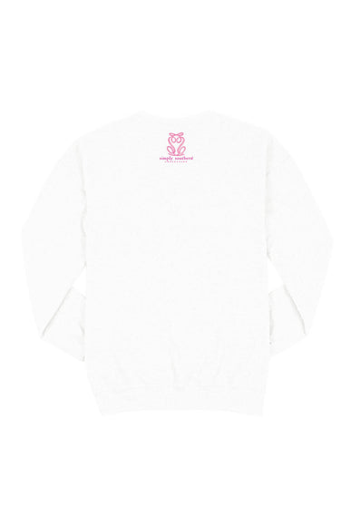 Simply Southern Plus Size Let Them Fleece Crewneck for Women in White