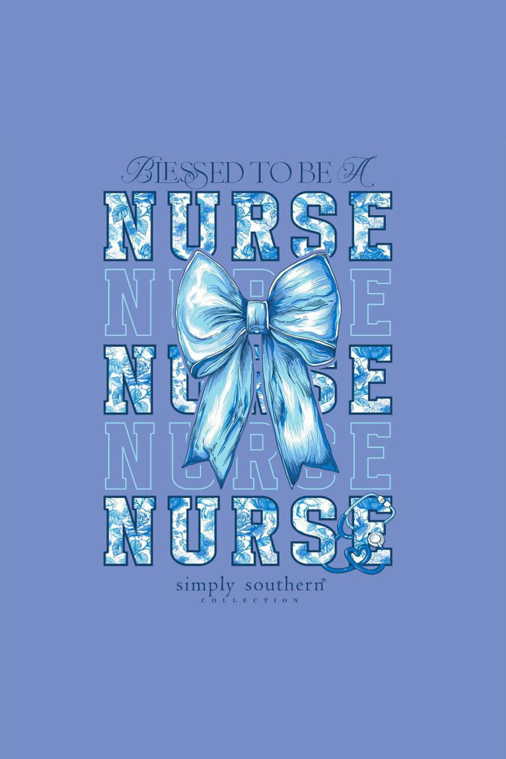 Simply Southern Plus Size Long Sleeve Blessed Nurse TShirt for Women