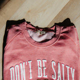 Simply Southern Plus Size Don’t Be Salty Sweatshirt for Women in Pink
