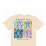 Womens Simply Southern Plus Size Pray Everyday T-Shirt for Women in Natural