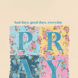 Womens Simply Southern Plus Size Pray Everyday T-Shirt for Women in Natural