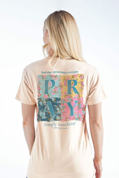 Simply Southern T-Shirts Pray Everyday T-Shirt for Women in Natural