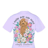 Womens Simply Southern Plus Size Dogs Over People T-Shirt for Women in Purple