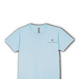 Simply Southern Plus Size Quilt Pattern Logo T-Shirt for Women in Blue