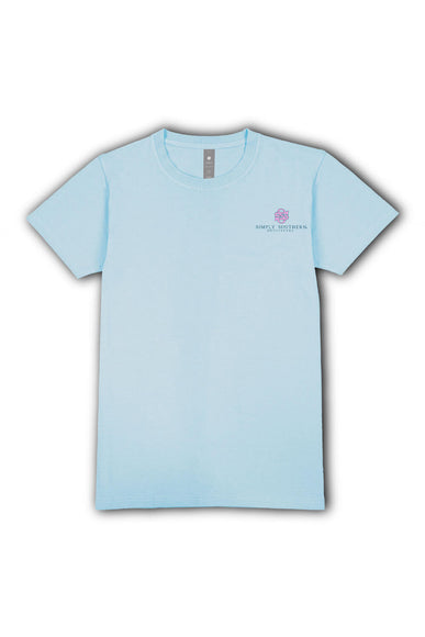 Simply Southern Plus Size Quilt Pattern Logo T-Shirt for Women in Blue