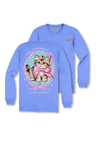 Simply Southern Plus Size Rage Consumes Me Long Sleeve T-Shirt for Women in Blue