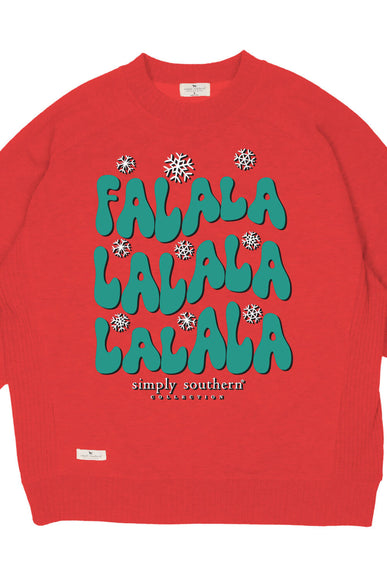 Simply Southern Plus Size Falala Sweatshirt for Women in Red
