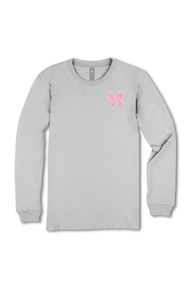 Womens Simply Southern Plus Size Doing My Best Long Sleeve T-Shirt for Women in Sport Gray 