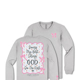 Womens Simply Southern Plus Size Doing My Best Long Sleeve T-Shirt for Women in Sport Gray 