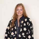 Simply Southern Fuzzy Retro Daisy Jacket with Pockets for Women in Daisy
