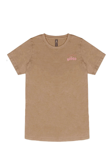 Simply Southern Plus Size Sweetheart Of The Rodeo T-Shirt for Women in Washed Brown