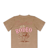 Simply Southern Plus Size Sweetheart Of The Rodeo T-Shirt for Women in Washed Brown