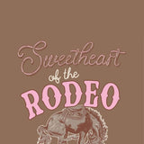 Simply Southern Plus Size Sweetheart Of The Rodeo T-Shirt for Women in Washed Brown