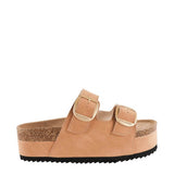Womens Simply Southern Platform Large Buckle Sandals for Women in Copper
