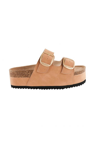 Womens Simply Southern Platform Large Buckle Sandals for Women in Copper