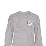 Simply Southern Youth Long Sleeve Santa Bus T-Shirt for Girls in Grey
