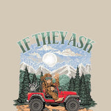 Mens Simply Southern T-Shirts Sasquatch T-Shirt for Men in Oat Heather