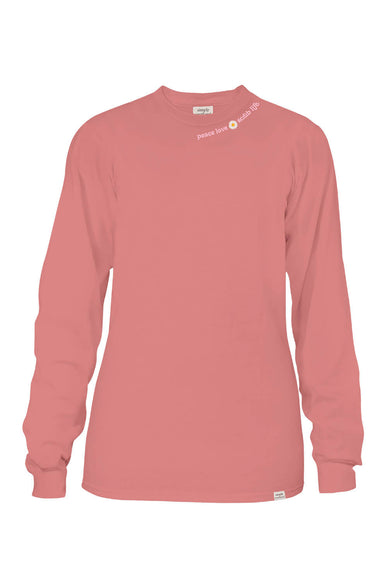 Simply Southern Plus Size Long Sleeve Save Lives T-Shirt for Women in Rouge