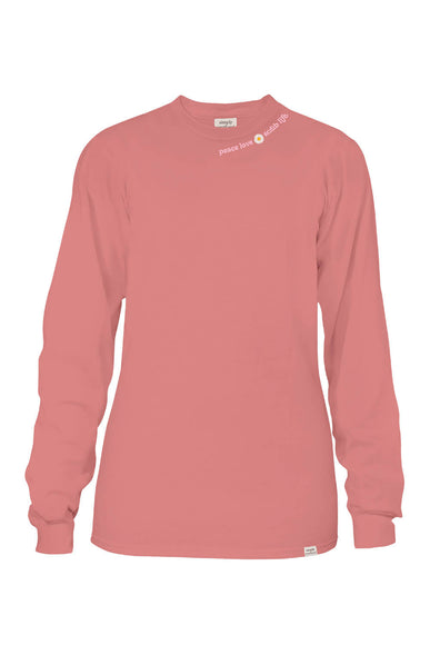 Simply Southern Long Sleeve Save Lives T-Shirt for Women in Rouge