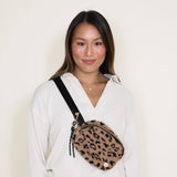 Simply Southern Sherpa Belt Bag for Women in Leopard Print Brown