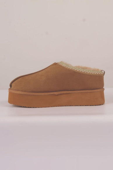 Simply Southern Open Platform Slippers for Women in Light Brown