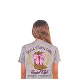 Simply Southern Youth Small Town Girl T-Shirt  Heather Grey