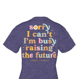 Simply Southern Plus Size Raising The Future T-Shirt for Women in Blue